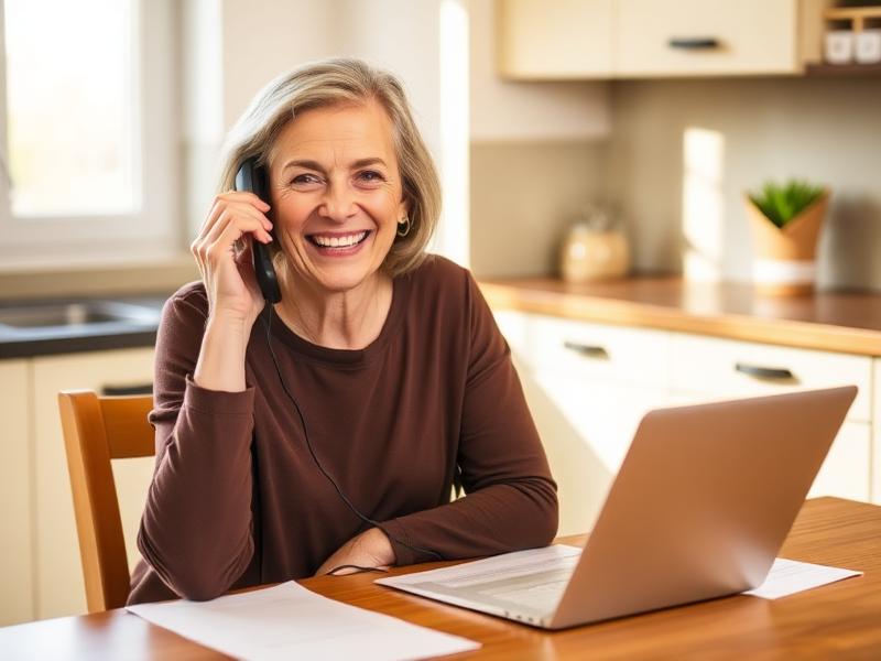 Happy homeowner calling House Kings about selling their property